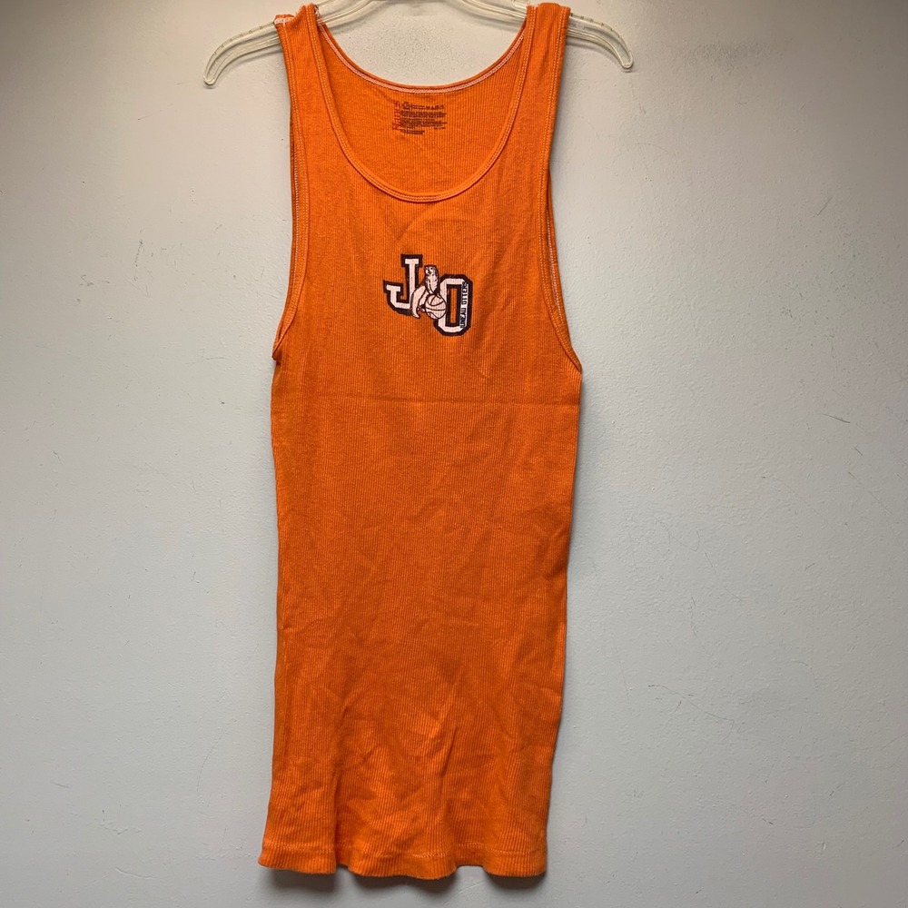 Hanes Tank Top Mens XL Orange Excellent Juneau Otters Buddy 2 Ribbed Cotton